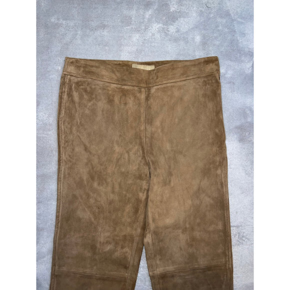 Women's Genuine Brown Suede Pants Size 4 - Picture 2 of 9